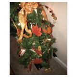 39in halloween/fall decorated tree lighted