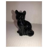 Fenton black sitting cat