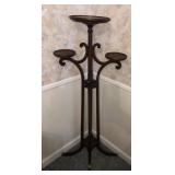 48in tall Imperial Mahogany triple plant stand