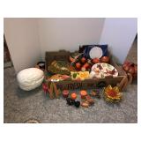 Large assortment of fall and halloween decor