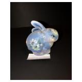 Fenton french opal. handpainted bunny