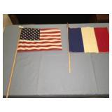 2 small flags