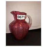 Fenton cranberry pitcher *minor chip
