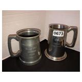 2 silverplate mugs