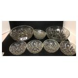 Anchor Hocking medallion berry dessert bowls