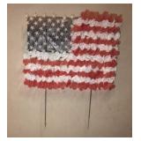 Garden plastic American flag decor