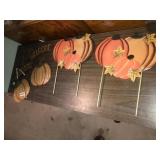 4 metal art pumpkin decor