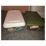 2 small totes with misc sewing