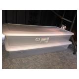 2 under the bed totes with lids