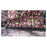 Wrought iron sofa with cushion