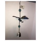 Butterly windchime metal and glass