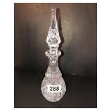 Crystal decanter with glass stopper