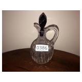 Vintage cruet bottle with amethyst stopper