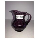 Fenton plum small pitcher 4.5in tall