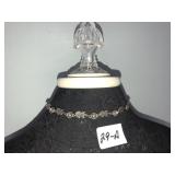 Choker necklace marked Sterling  15.5in