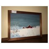 Signed painting 10x13 and wood painting