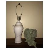 Lamp base and sitting 9in angel decor