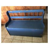 Primitive wooden storage bench 42.5x17x30
