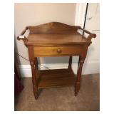 Walnut one drawer washstand table