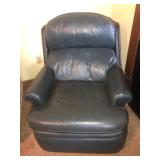 Leather vinyl recliner *blue in color