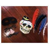 Vintage halloween mask and other