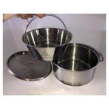 Steamer pot with lid and basket