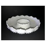 Fenton white hobnail chip and dip