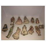 Needlepoint fabric dolls handmade (12)