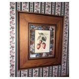 Wood framed strawberries by Linda Brown 16x15