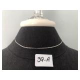 Dainty chain choker marked Sterling B.A.B.