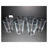 Set of 7 Libbey glasses 4in tall