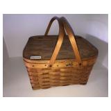 Split oak pie basket made by West Rindge Baskets