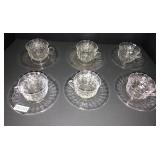 Set of 6 cups and saucers
