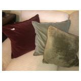 3 throw pillows