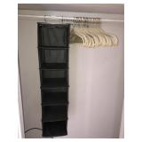 Closet shoe organizer and hangers
