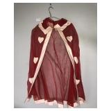 Handmade vintage heart cape