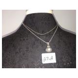 Pendant marked 925 CFJ  and chain marked 925 Italy