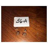 Pair of earrings marked 14K