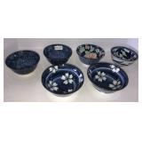 6 bowls made in Japan (1 chipped)