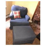 Best Chair Co. chair, ottoman, and pillow