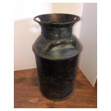 Vintage metal milk can 19.5in tall