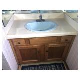 Bathroom sink cabinet with sink