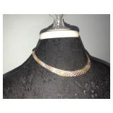 17in Choker necklace marked 925 Italy JCM