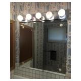 Bathroom light fixture w/mirror (WILL NEED REMOVED