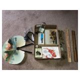 Locks, cards, Dynastes Beetle shell, fan, misc