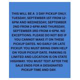 PICKUP DATES. NO EXCEPTIONS.