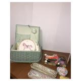 Sewing basket with misc