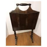 Walnut magazine rack 27x15 made E. A. Kifler