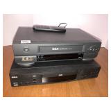 RCA DVD player and RCA VHS player