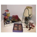 Metal tealight holder,flipflop picture frames,misc